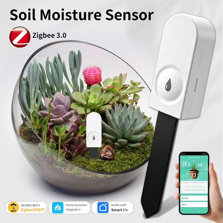 Smart Garden Monitor - Умный датчик влажности почвы ZigBee, измеритель